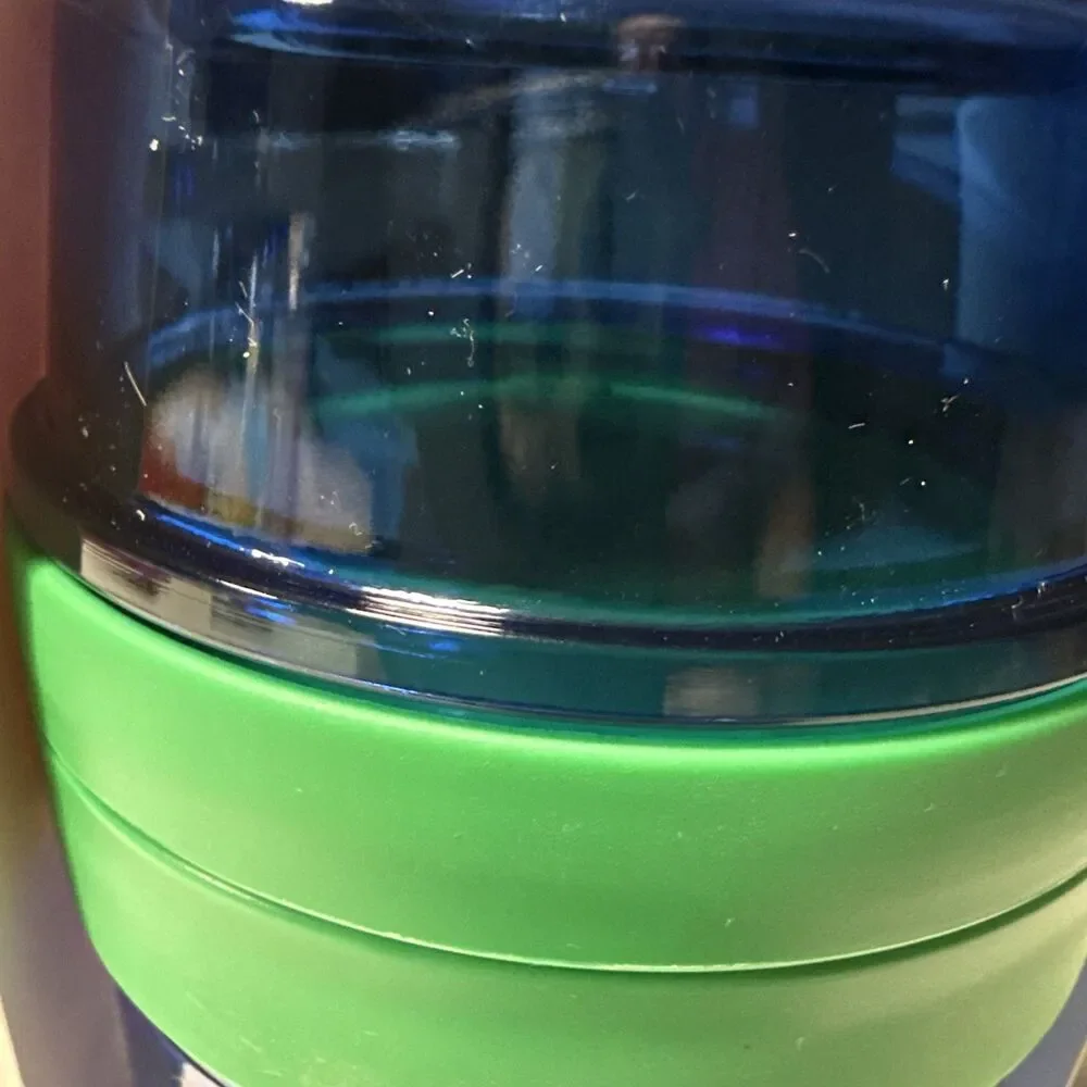 Tabitha Brown Target Very Good Travel Snack Cup With Utensils Blue Green NEW